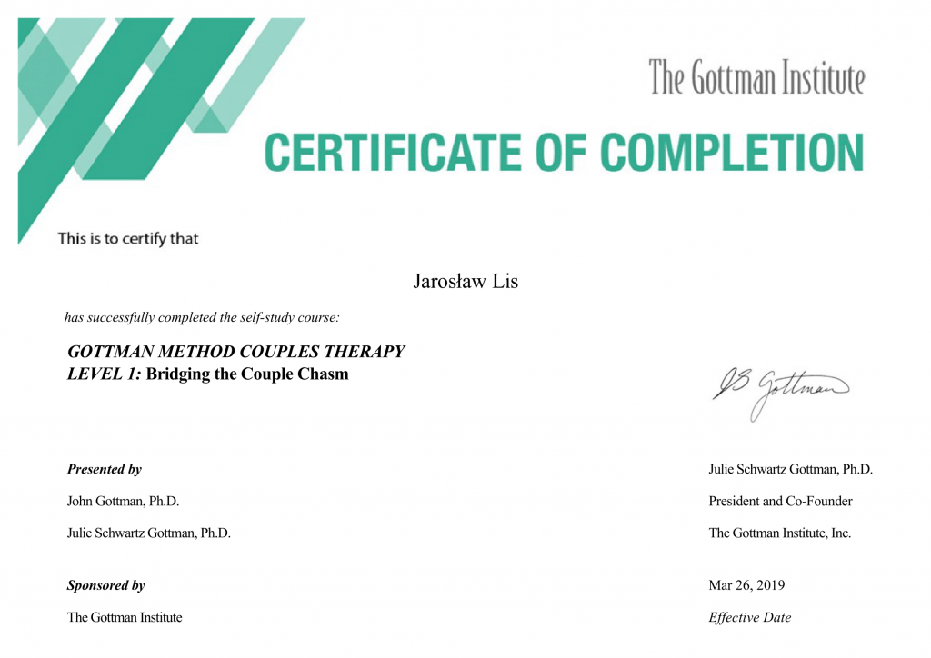 Gottman's dla Par LVL1