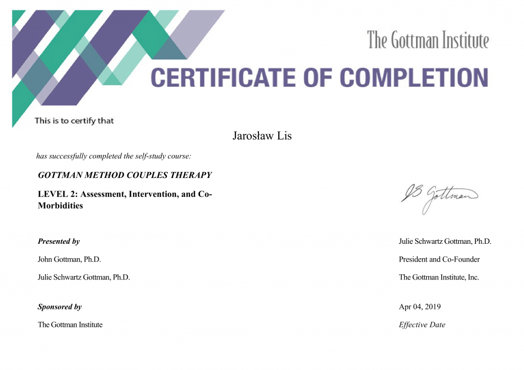 Gottman's dla Par LVL2