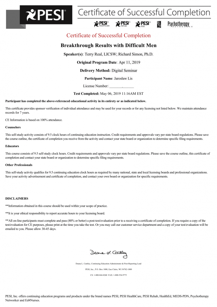 Praca z trudnymi mężczyznami